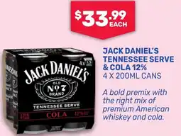 SipnSave Jack daniels tennessee serve & cola offer