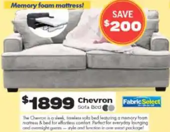ComfortStyle Furniture & Bedding Chevron sofa bed offer