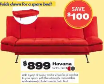 ComfortStyle Furniture & Bedding Havana sofa bed offer