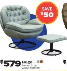ComfortStyle Furniture & Bedding Hugo Swivel Chair offer
