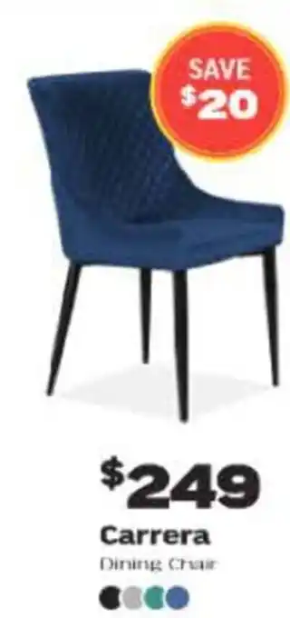 ComfortStyle Furniture & Bedding Carrera dining chair offer