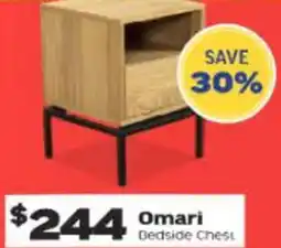 ComfortStyle Furniture & Bedding Omari Bedside Chest offer