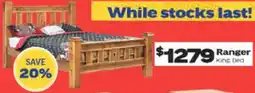 ComfortStyle Furniture & Bedding Ranger King Bed offer