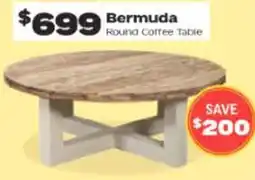ComfortStyle Furniture & Bedding Bermuda round coffee table offer