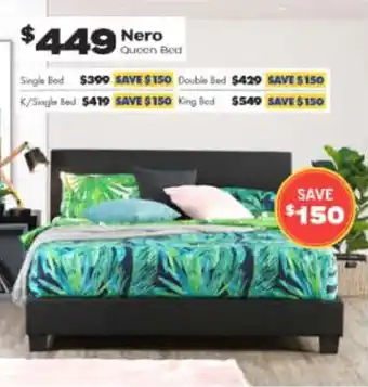 ComfortStyle Furniture & Bedding Nero queen bed offer