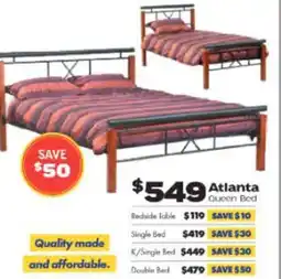ComfortStyle Furniture & Bedding Atlanta Queen Bed offer