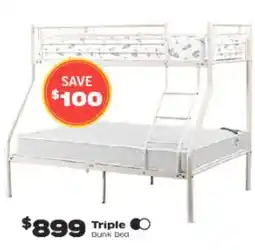 ComfortStyle Furniture & Bedding Triple bunk bed offer