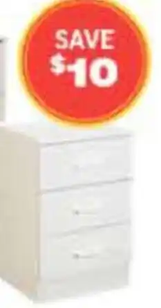 ComfortStyle Furniture & Bedding 40cm 3 drawer bedside offer