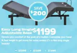 ComfortStyle Furniture & Bedding Easy long single adjustable base offer