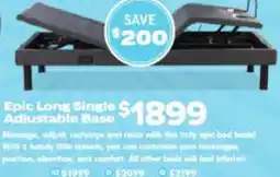 ComfortStyle Furniture & Bedding Epic long single adjustable base offer