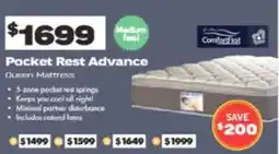 ComfortStyle Furniture & Bedding Pocket Rest Advance offer