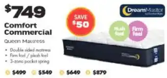 ComfortStyle Furniture & Bedding Comfort commercial queen mattress offer