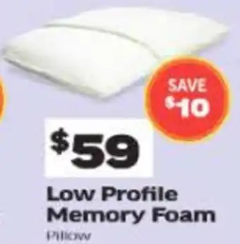 ComfortStyle Furniture & Bedding Low profile memory foam pillow offer