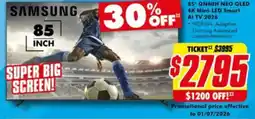 The Good Guys Samsung 85 qn80h neo qled 4k mini led smart ai tv 2026 offer