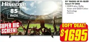 The Good Guys Hisense 85 q6sau 4k hi-qled smart tv 2026 offer