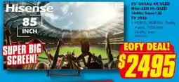 The Good Guys Hisense 85 u6sau 4k uled mini-led hi-qled 144hz smart al tv 2026 offer