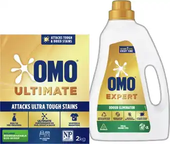 IGA OMO Ultimate Laundry Liquid 2 Litre, Powder 2kg or Capsules 28 Pack Selected Varieties offer