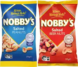 IGA Nobby’s Peanuts or Beer Nuts 350‑375g Selected Varieties offer
