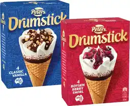 IGA Peters Drumstick 4 Pack or Minis 6 Pack Selected Varieties offer