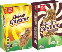 IGA Streets Golden Gaytime Ice Cream 4 Pack or Tub 1 Litre Selected Varieties offer