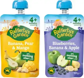 IGA Rafferty’s Garden Baby Food Selected Varieties offer