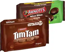 IGA Arnott’s Tim Tam Original Large Pack or Mint Slice Family Pack 365g offer