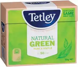 IGA Tetley Natural Green Tea Bags offer