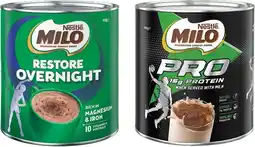 IGA Nestlé Milo PRO or Milo Restore Overnight 440g offer