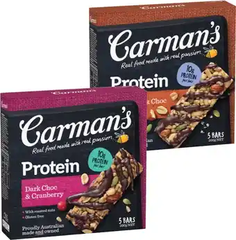 IGA Carman’s Protein Bars Selected Varieties offer