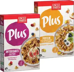 IGA Uncle Tobys Plus Cereal 620‑705g Selected Varieties offer
