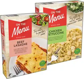 IGA On The Menu Frozen Meal Selected Varieties offer