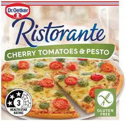 IGA Dr. Oetker Ristorante Gluten Free Pizza Cherry Tomatoes & Pesto offer