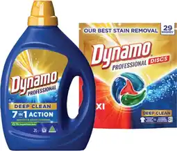 IGA Dynamo Professional Laundry Liquid 2 Litre or Capsules 29 Pack Selected Varieties offer