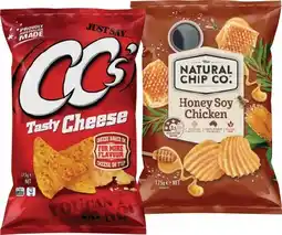 IGA CC’s Corn Chips, The Natural Chip Co or French Fries Original 175g Selected Varieties offer
