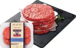 IGA Slape & Sons Gourmet Range Texas Beef Burgers offer
