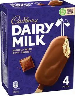 IGA Cadbury Ice Cream Sticks Selected Varieties offer