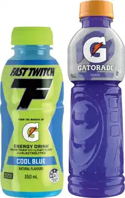 IGA Gatorade 600mL or Fast Twitch 350mL Selected Varieties offer