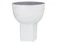 LivingStyles Brynlee Cement Footed Pot, White offer