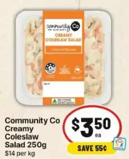 IGA Community Co Creamy Coleslaw Salad offer