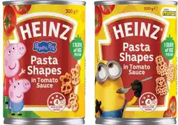 IGA Heinz Pasta Shapes Peppa Pig or Minion 300g offer