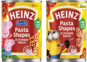 Heinz Pasta Shapes Peppa Pig or Minion 300g