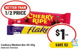 IGA Cadbury Medium Bar offer