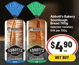IGA Abbott's Bakery Sourdough Bread offer