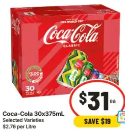 IGA Coca-Cola Selected Varieties offer