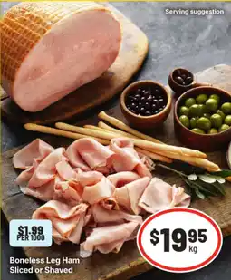 IGA Boneless Leg Ham Sliced or Shaved offer
