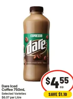 IGA Dare Iced Coffee offer