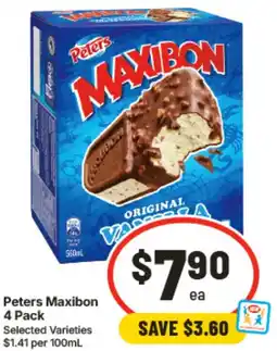 IGA Peters Maxibon 4 Pack offer