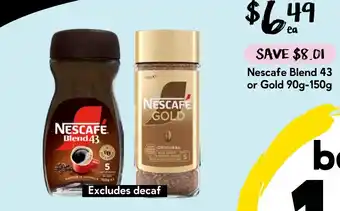 Drakes Nescafe Blend 43 or Gold offer