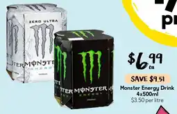 Drakes Monster Energy Drink offer