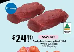 Drakes Australian Economy Beef Fillet Whole (unsliced) offer